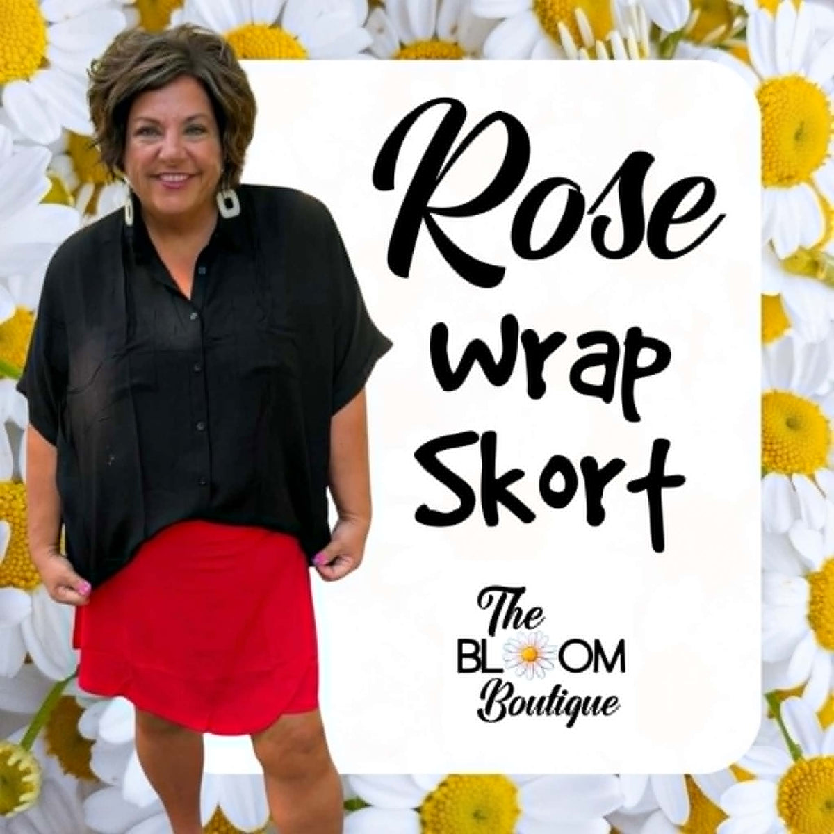 Rose wrap skort