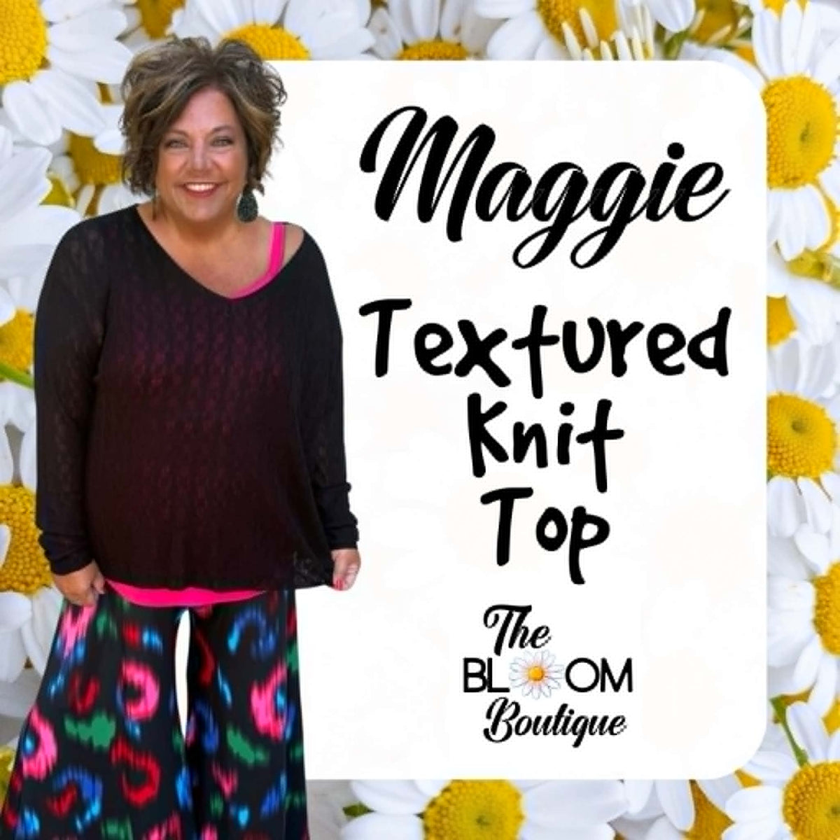 Maggie Textured Knit top