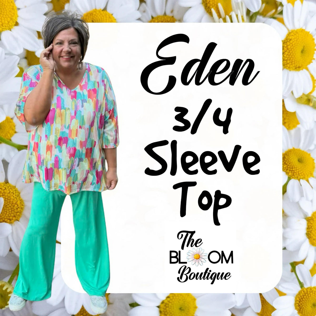 Eden 3/4 length sleeve top