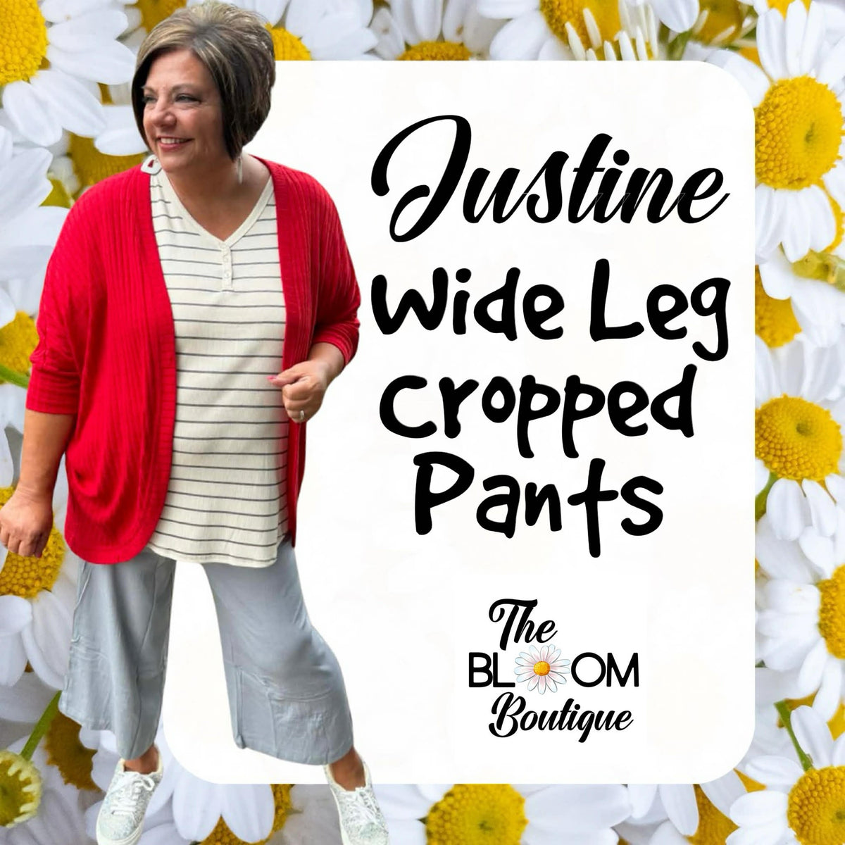 Justine wide leg cropped pant