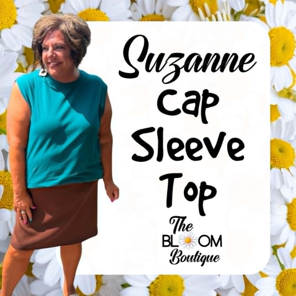 Suzanne cap sleeve top